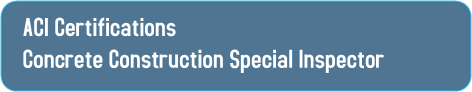 ACI Certifications Concrete Construction Special Inspector
